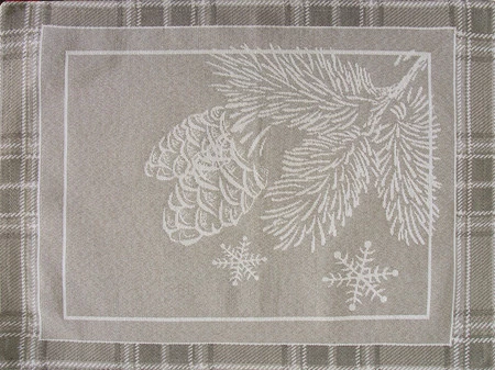 Podkładka gobelinowa rozm.: 35 x 45 cm, kolor: ciemnobeżowy