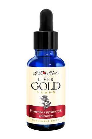 I LOVE HERRBS - LIVER Gold Drops WĄTROBA I PĘCHERZYK ŻÓŁCIOWY (50 ml)