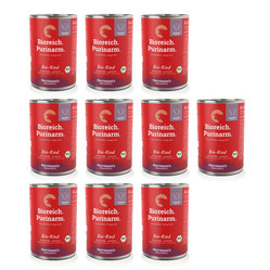 Zestaw 10x HERRMANN'S Selection Sensitive Dog Bio Rind Purinarm - bio wołowina, niski poziom puryn (400g)