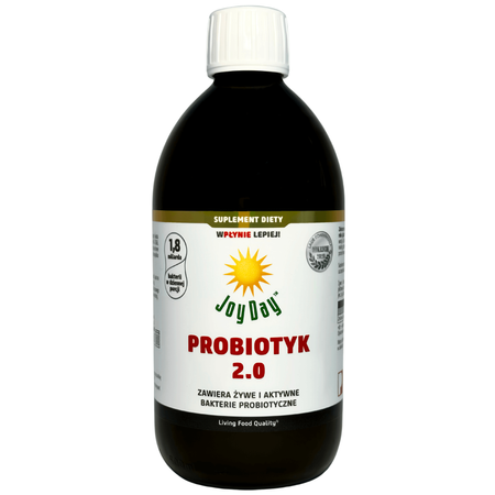Joy Day Probiotyk 2.0 kompleks żywych i aktywnych bakterii probiotycznych 500 ml smak pomarańcza