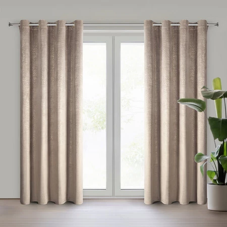 Zasłona ZAS/BETHY/BRĄZ 135X250 PRZELOTKI