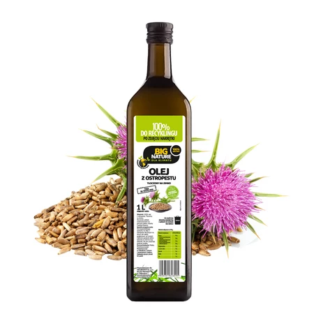 Olej z ostropestu tloczony na zimno 1L