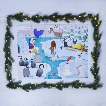 Janod Puzzle sensoryczne 20 elementów Lodowa kraina