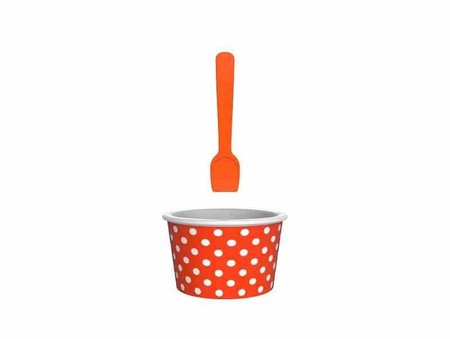 Zak! - Miseczka na lody, pomarańczowo-biała