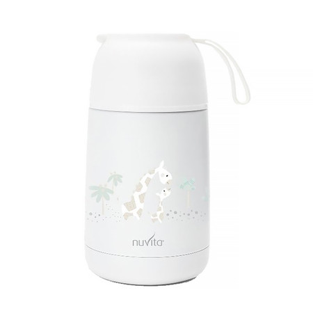 Nuvita, Termos z uchwytem, Biały, 620 ml