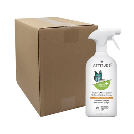 Attitude NATURE+, Spray do mycia okien i luster, 800 ml