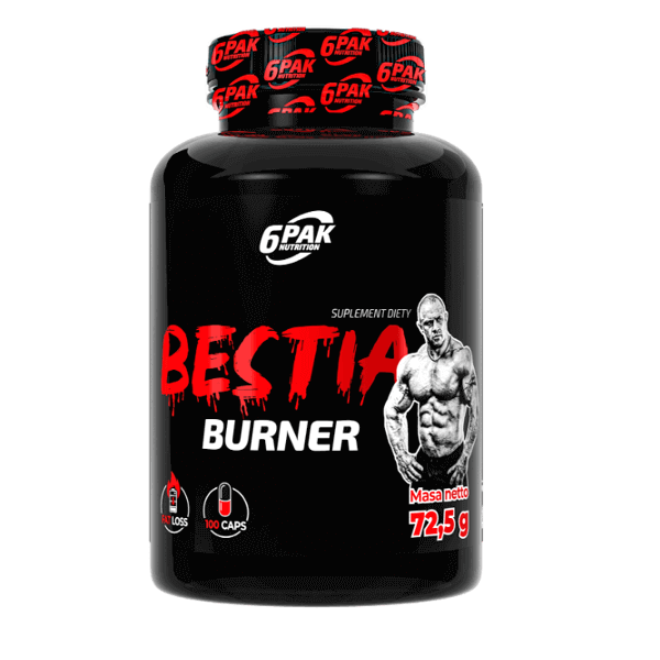 6PAK BESTIA BURNER spalacz tłuszczu 100 kaps - Nabea.pl