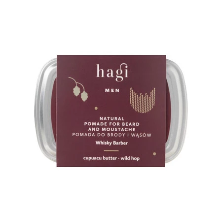 Hagi Men - Naturalna pomada do brody i wąsów Whisky Barber 70ml