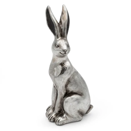 Ozdoba Wielkanocna, Figurka ceramiczna, kolor srebrny, rozmiar 10 x 8 x 23 cm