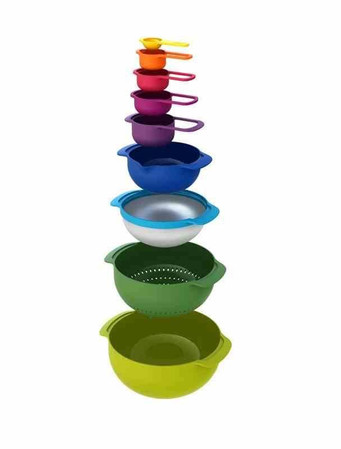 JJ - Zestaw misek i miarek Nest™ 9 Plus, multikolo