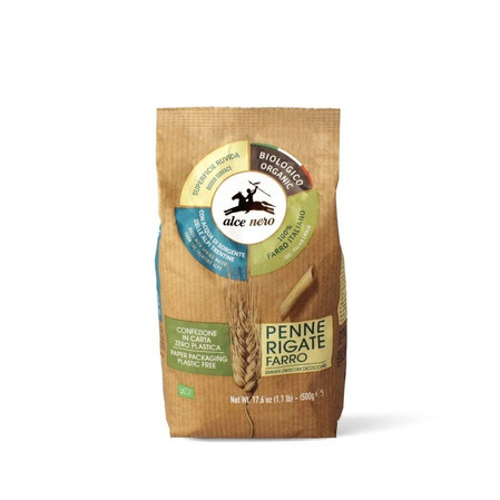 Alce Nero − Makaron z płaskurki penne BIO − 500 g