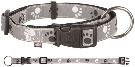 TRIXIE Obroża odblaskowa Safer Life Silver Reflect L-XL