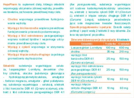 MEDI PHARM HepaPharm na wsparcie wątroby 60 tabl.