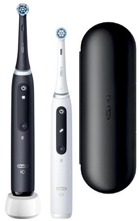 ORAL-B BRAUN SZCZOTECZKA ELEKTRYCZNA iO SERIES 5 DUO BLACK/WHITE iOG5d.216.2K (5 programów, 2rączki, 2 końcówki, 1 etui, 1 ładowarka)