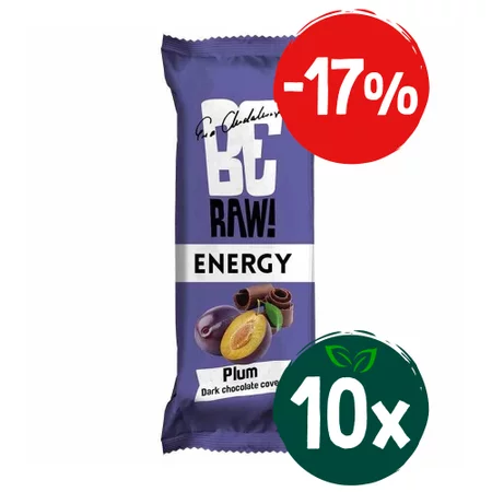 Zestaw: 10x BeRAW Baton owocowy Energy śliwkowy - 40g