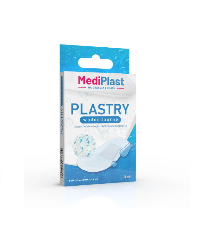 MediPlast − Plastry wodoodporne na otarcia i urazy − 16 szt.