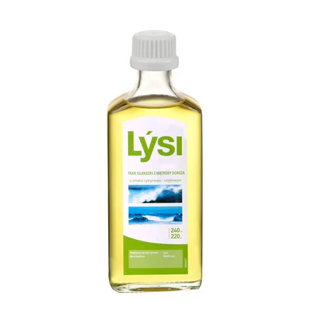 Lysi Tran islandzki Lýsi olej 240 ml o smaku cytrynowo-miętowym