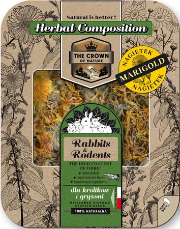 KORONA NATURY Paśnik ziołowy z Nagietkiem dla Królika 70g