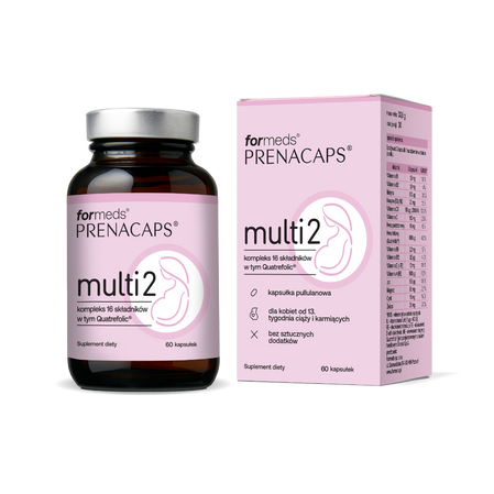 ForMeds Prenacaps multi 2 kompleks witamin dla kobiet od 13 tygodnia ciąży i karmiących 60 kaps.