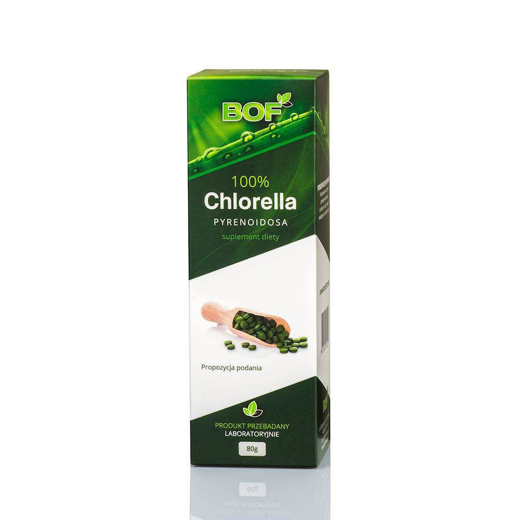 100% Chlorella Pyrenoidosa 80g (200mg, 400tabl.) BOF - Nabea.pl