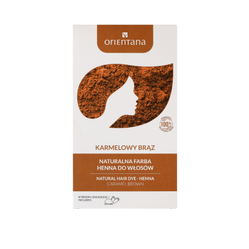 Orientana - Naturalna farba do włosów długich. Bio Henna Karmelowy brąz - 100 g