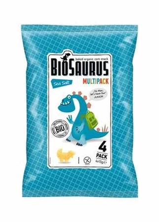 BioSaurus − Chrupki kukurydziane Dinozaury z solą morską bezgl. BIO − 4 x 15 g