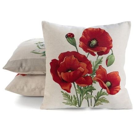 Poszewka gobelinowa szerokość: 45 cm, długość: 45 cm, kolor: czerwony