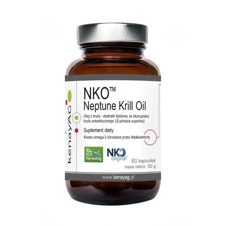 KENAY Olej z kryla NKO Neptune Krill Oil na wsparcie układu sercowo-naczyniowego i uzupełnienie diety w kwasy omega-3 60 kaps.