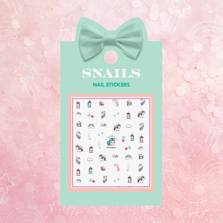 Snails, Naklejki na paznokcie dla dzieci, Unicorn Queen, 1 g