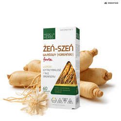 Medica Herbs Żeń-Szeń właściwy (koerański) forte na wsparcie układu nerwowego 60 kaps.