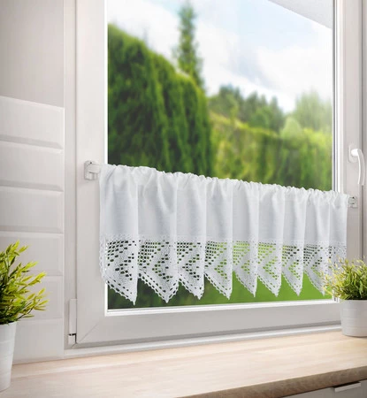 FIRANA GOTOWA ISAAC NA TAŚMIE 150 X 30 CM BIAŁY