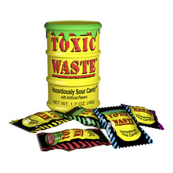 Toxic Waste Yellow Drum Kwaśne cukierki o smakach owocowych 42 g