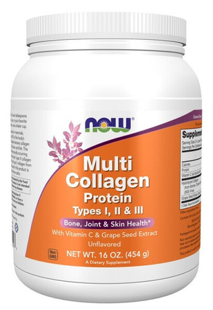 NOW Foods Multi Collagen Protein kolagen typ I, II i III 454 g.