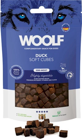 WOOLF Soft Cubes Duck Monoprotein Kaczka 100g