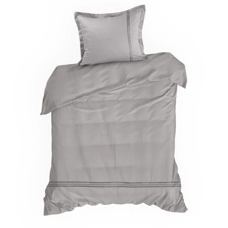 Komplet pościeli Haft4, 160 x 200 cm, Srebrny