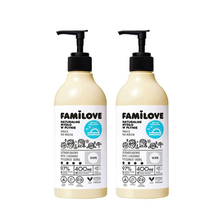 Zestaw: 2x Yope - Familove naturalne mydło w płynie Wakacje nad Morzem 400ml
