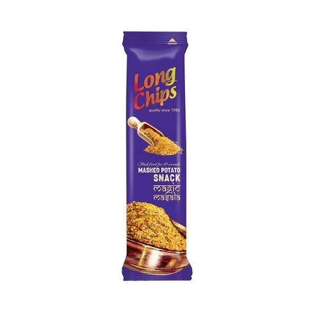 Zestaw 2x Long Chips − Chipsy ziemniaczane o smaku magic masala − 75 g