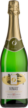 VINA0 WINO BEZALKOHOLOWE LE CLASSIC PETILLANT BIAŁE PÓŁWYTRAWNE MUSUJĄCE BIO 750 ml