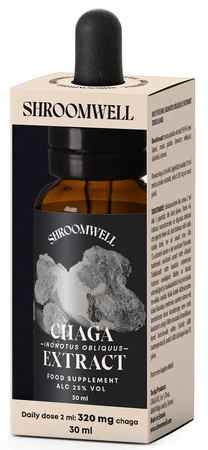 GRZYBY CHAGA EKSTRAKT W KROPLACH 30 ml - SHROOMWELL
