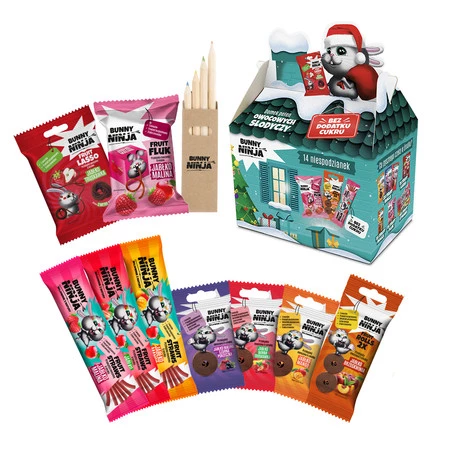 Bunny Ninja Christmas Delight owocowe słodycze bez dodatku cukru 206G