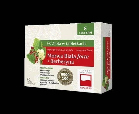 Colfarm Morwa Biała Forte plus Berberyna 60 Tabl.