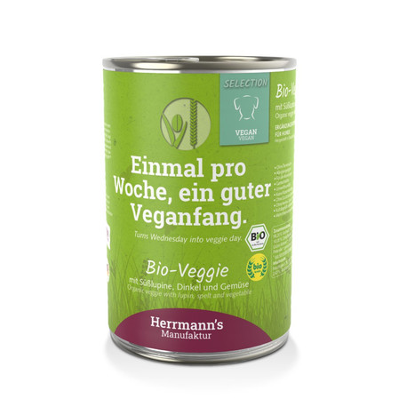 Zestaw 10x HERRMANN'S Selection Sensitive Bio Veggie - karma warzywna (400g)