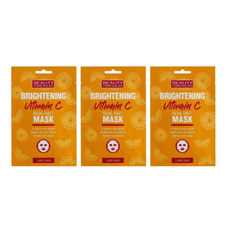 Zestaw: 3x Brightening Vitamin C rozjaśniająca maska do twarzy z witaminą C