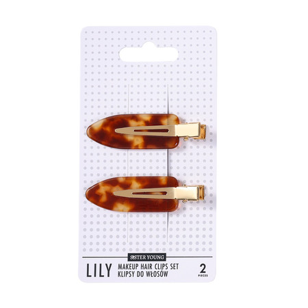 Lily klipsy do włosów do makijażu Dark Brown 2szt