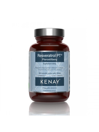 KENAY Resveratrol PT Pterostilbeny na wsparcie układu sercowo-naczyniowego i ochrony antyoksydacyjnej organizmu 60 kaps.
