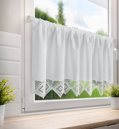 FIRANA GOTOWA ISAAC NA TAŚMIE 150 X 60 CM BIAŁY