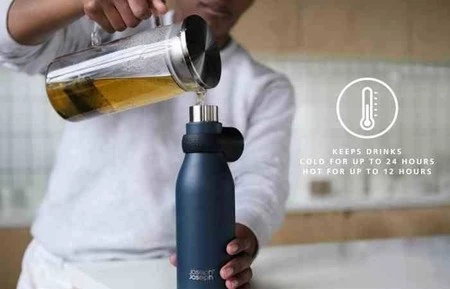 JJ - Butelka termiczna stalowa 500ml Loop™, niebie