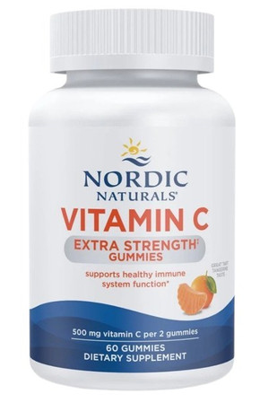 Nordic Naturals Vitamin C Extra Strength witamina na wsparcie odporności 60 żelek smak mandarynka