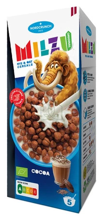 NORDCRUNCH (MILZU) KULKI PROTEINOWE KAKAOWE BIO 150 g