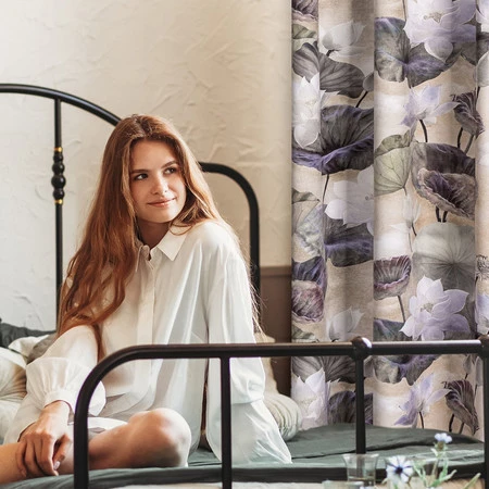 ZASŁONA GOTOWA LOTOS NA TAŚMIE 140 X 270 CM BEŻOWY